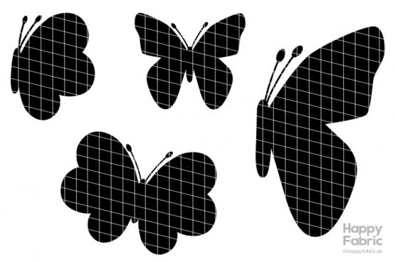 Fichier traceur Papillons silhouettes